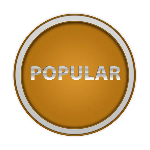 Populaire circulaire pictogram op witte achtergrond — Stockfoto