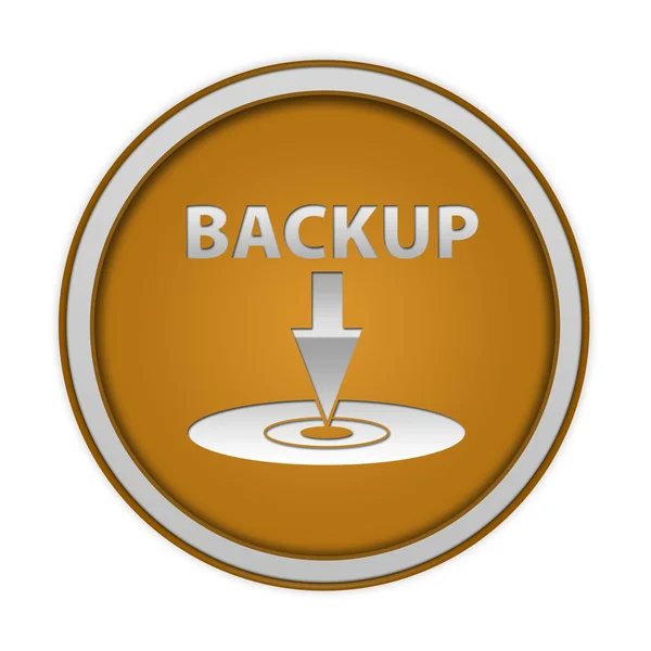 Backup kreisförmiges Symbol auf weißem Hintergrund — Stockfoto