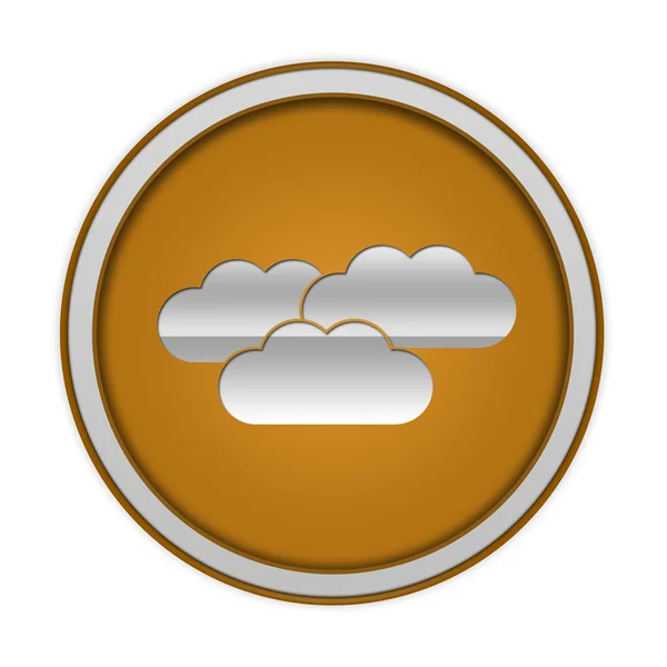 Cloud circular icon on white background — Stock Photo, Image