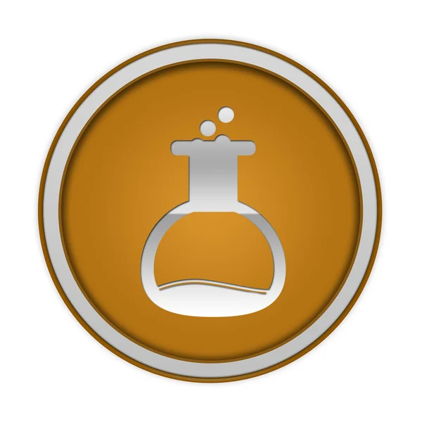 Icono circular químico sobre fondo blanco — Foto de Stock