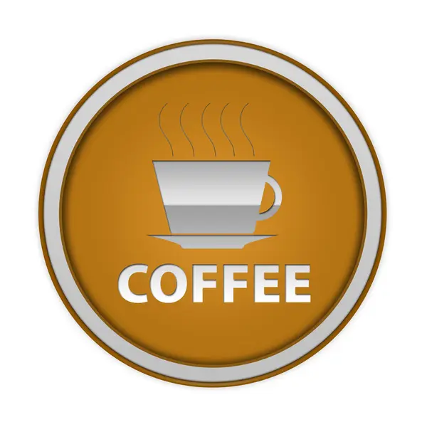 Coffee circular icon on white background — Stock Photo, Image