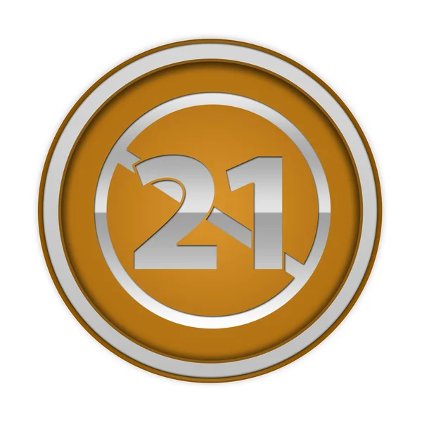 21 circular icon on white background — Stock Photo, Image