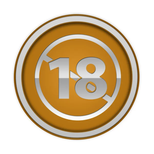 18 icono circular sobre fondo blanco — Foto de Stock