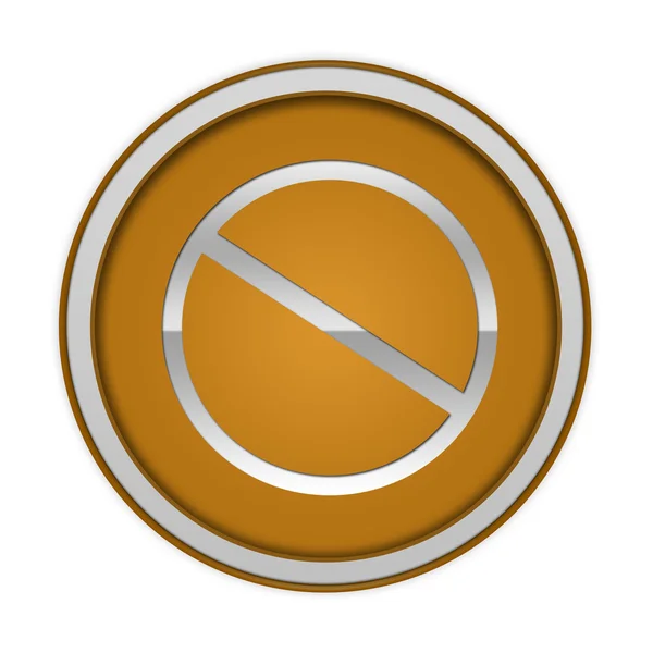 Ban icona circolare su sfondo bianco — Foto Stock
