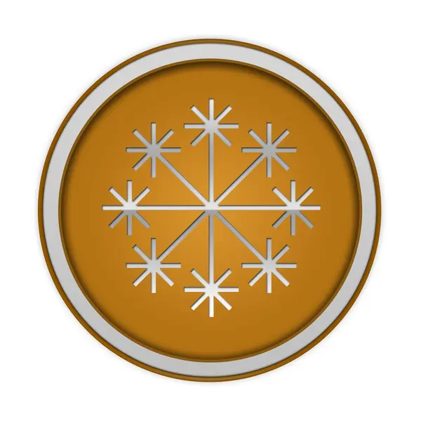 Snow circular icon on white background — Stock Photo, Image