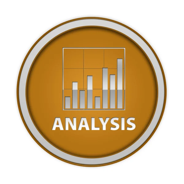 Data analysis circular icon on white background — Stock Photo, Image