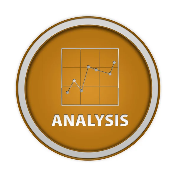 Gegevens analyse circulaire pictogram op witte achtergrond — Stockfoto