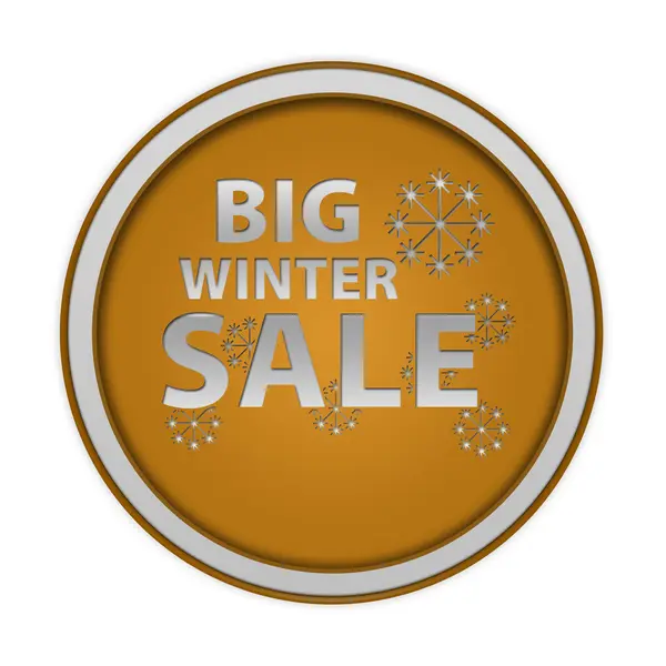 Χειμώνας πώληση κυκλική εικόνα σε άσπρο φόντο — Φωτογραφία Αρχείου