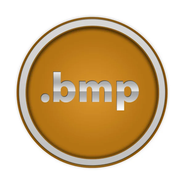 .kulatá ikona BMP na bílém pozadí — Stock fotografie