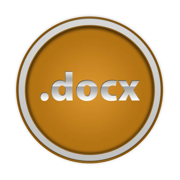 .docx circulaire pictogram op witte achtergrond — Stockfoto