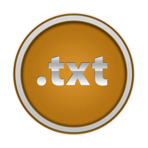 .txt circular icon on white background — Stock Photo, Image