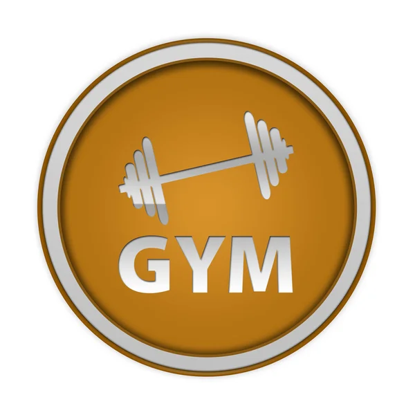 Gym  circular icon on white background — Stock Photo, Image