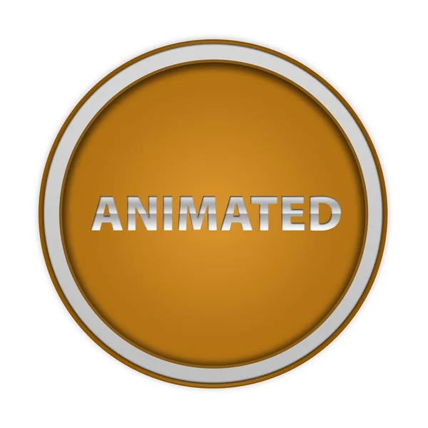 Animated circular icon on white background — Stock Photo, Image