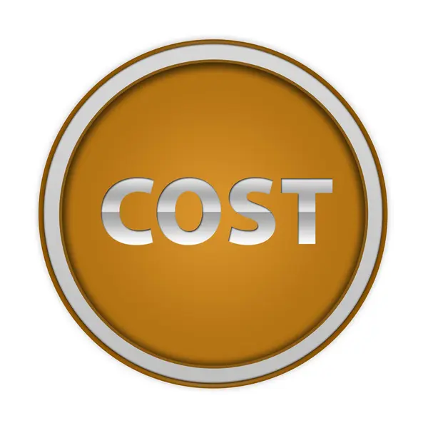 Costo icono circular sobre fondo blanco — Foto de Stock