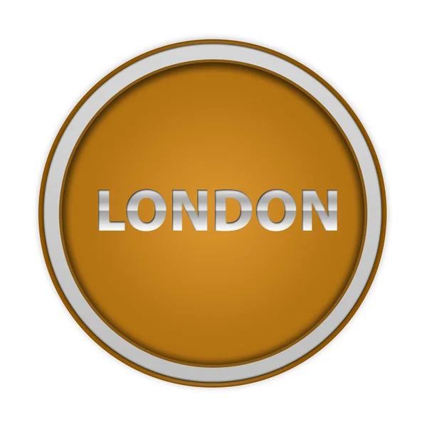 Kulatá ikona Londýn na bílém pozadí — Stock fotografie