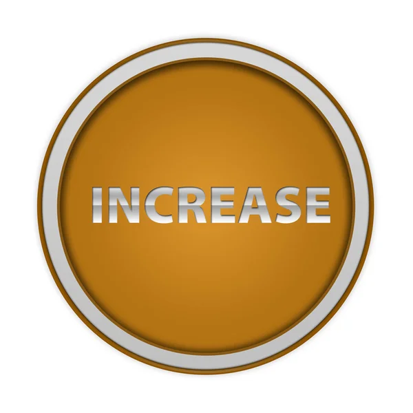 Increase circular icon on white background — Stock Photo, Image
