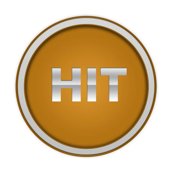 Hit circular icon on white background — Stock Photo, Image