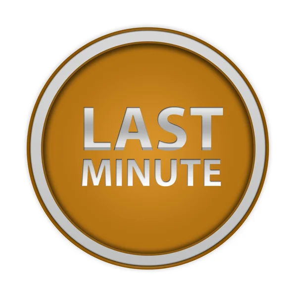 Last minute circular icon on white background — Stock Photo, Image