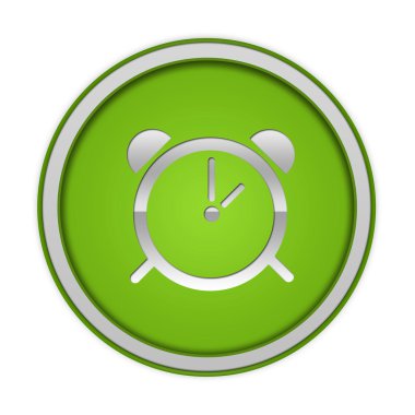 Alarm dairesel simgesi beyaz zemin üzerine