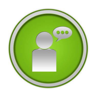 beyaz zemin üzerinde Forum dairesel simgesi