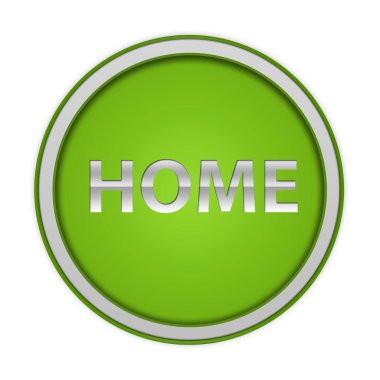 beyaz zemin üzerinde ev dairesel simgesini