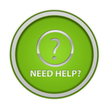 beyaz zemin üzerinde dairesel simgesi yardım