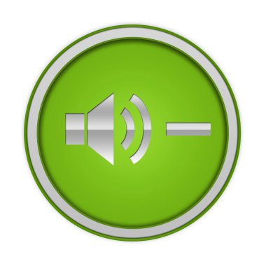 Beyaz arka planda ses dairesel simgesi