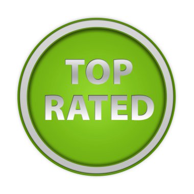 En beğenilen dairesel simgesi beyaz arka plan üzerinde