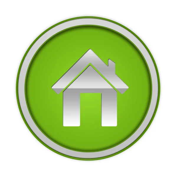 Home kreisförmiges Symbol auf weißem Hintergrund — Stockfoto
