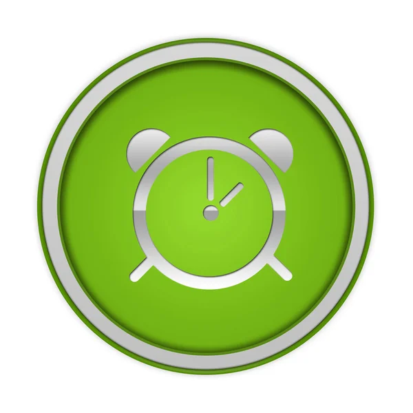 Icono circular de alarma sobre fondo blanco — Foto de Stock