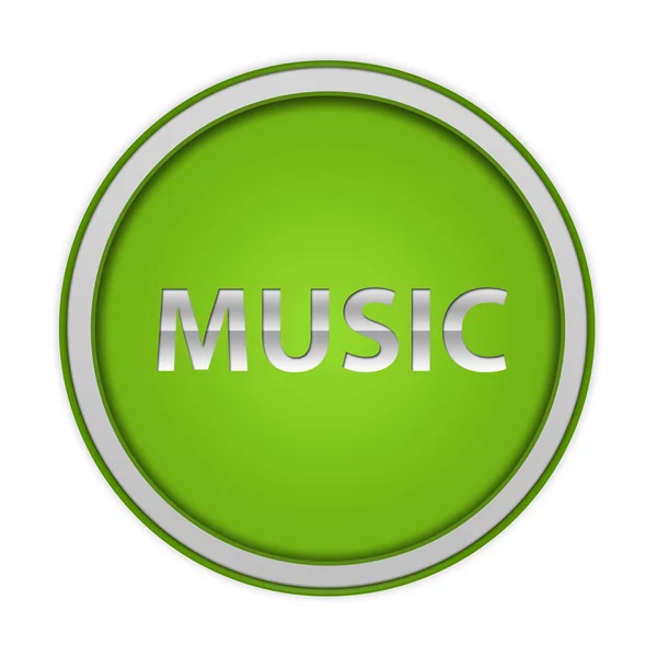 Zene kör alakú ikon fehér háttér — Stock Fotó