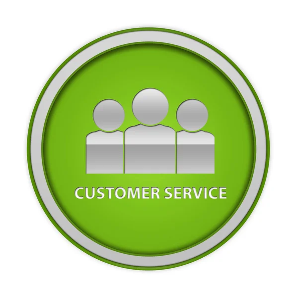 Customer service circular icon on white background — Stock Photo, Image