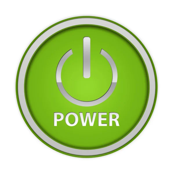 Power circular icon on white background — Stock Photo, Image