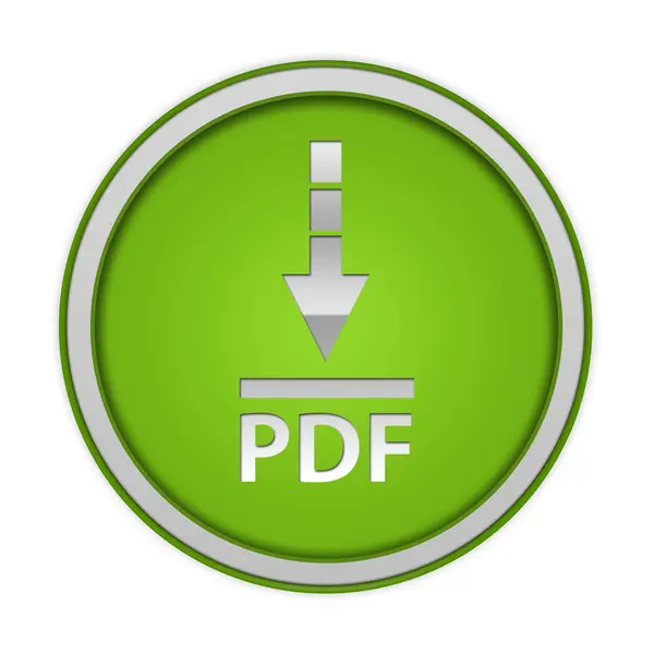 PDF download circulaire icon op witte achtergrond — Stockfoto