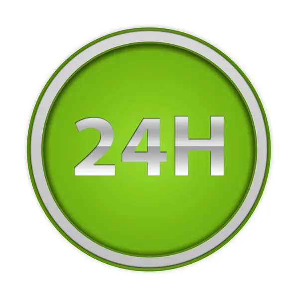 24 hours circular icon on white background — Stock Photo, Image