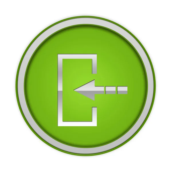 Login circular icon on white background — Stock Photo, Image