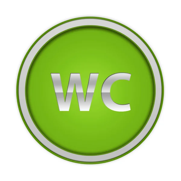 WC circulaire pictogram op witte achtergrond — Stockfoto