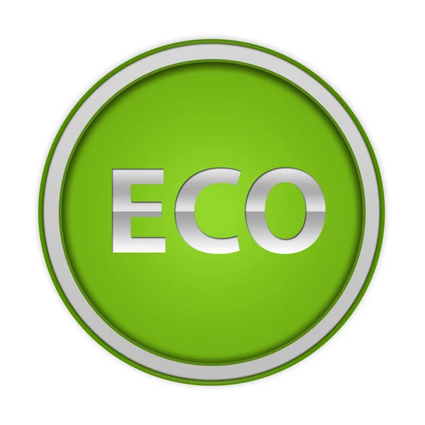 Eco kör alakú ikon fehér háttér — Stock Fotó