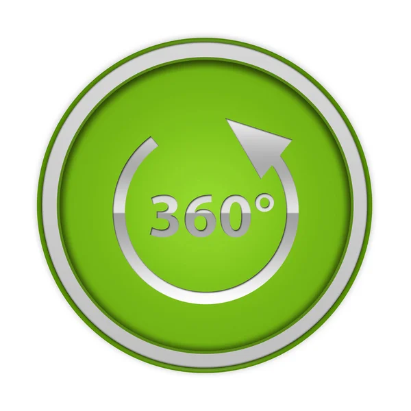 360 degrees circular icon on white background — Stock Photo, Image