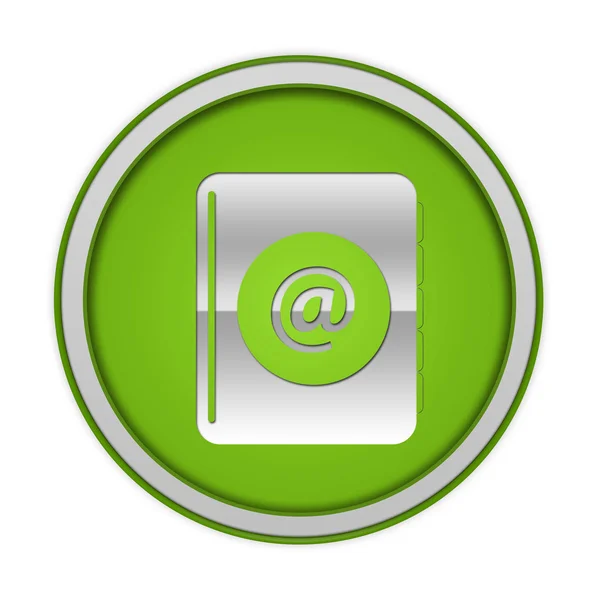 Icono circular de correo electrónico sobre fondo blanco — Foto de Stock