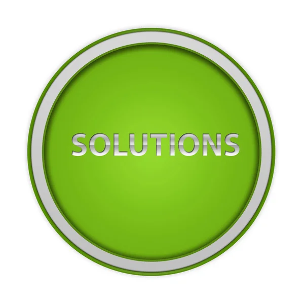 Solutions circular icon on white background — Stock Photo, Image