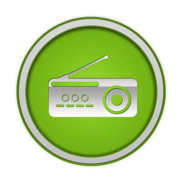 Radio rundes Symbol auf weißem Hintergrund — Stockfoto