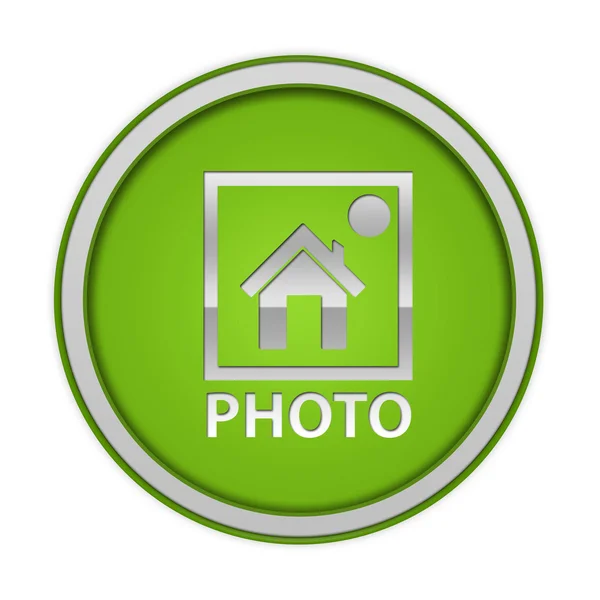 Circulaire fotopictogram op witte achtergrond — Stockfoto