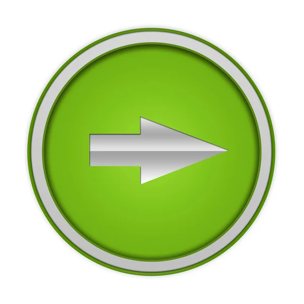 Right Arrow circular icon on white background — Stock Photo, Image