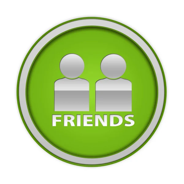 Friends circular icon on white background — Stock Photo, Image