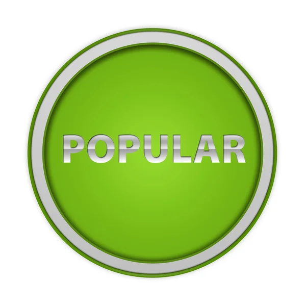 Populaire circulaire pictogram op witte achtergrond — Stockfoto