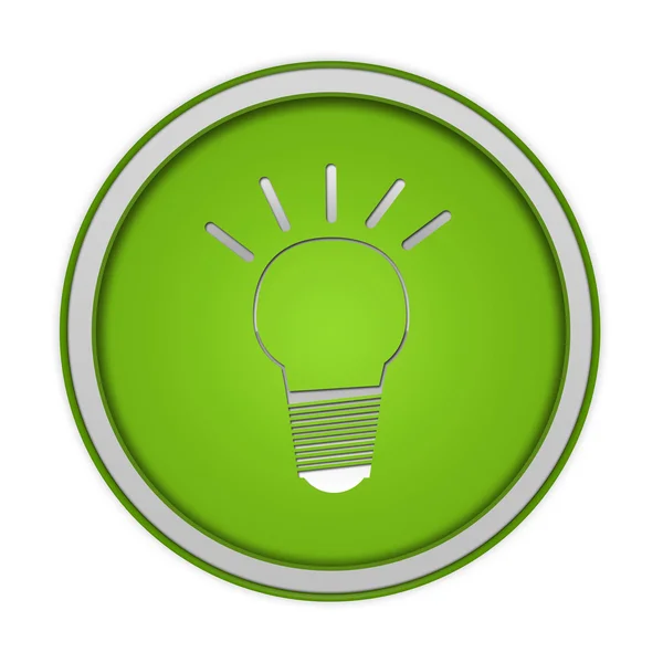 Light bulb circular icon on white background — Stock Photo, Image