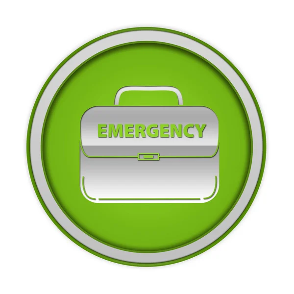 Emergency circular icon on white background — Stock Photo, Image