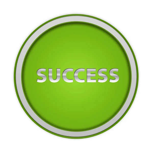 Success circular icon on white background — Stock Photo, Image