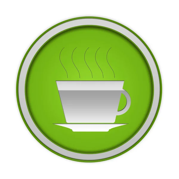 Coffee circular icon on white background — Stock Photo, Image